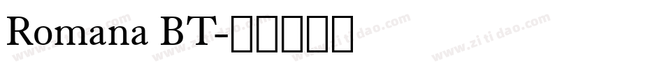 Romana BT字体转换